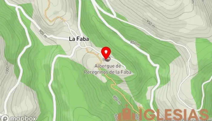 mapa de Iglesia de San Andrés de La Faba Iglesia católica en La Faba