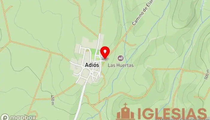 mapa de Iglesia de San Andrés Iglesia en Adiós