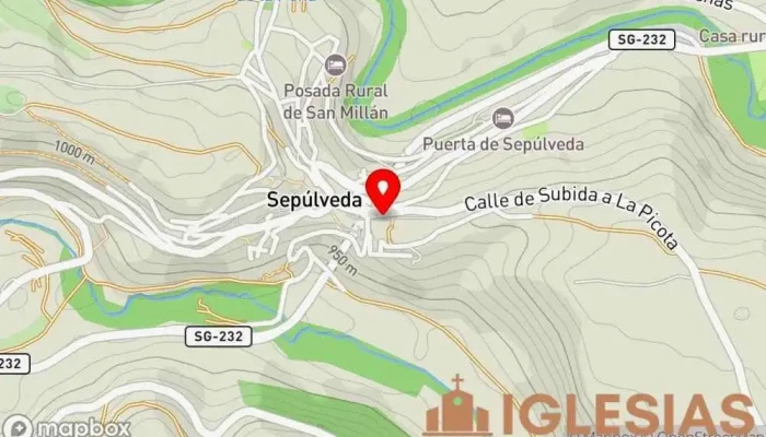 mapa de Iglesia De San Bartolomé Iglesia católica en Sepúlveda