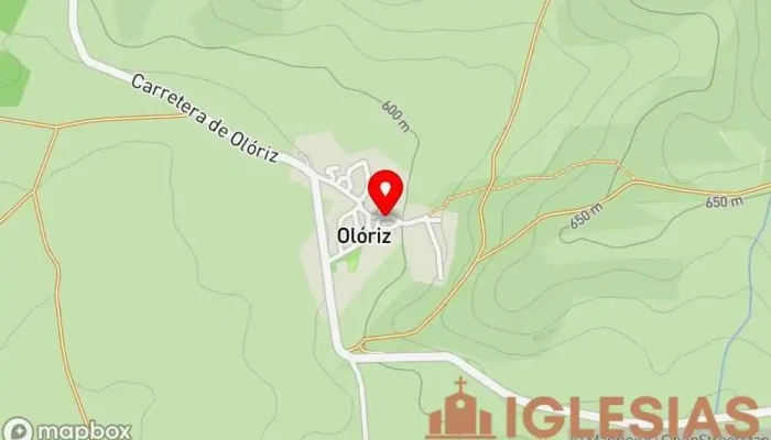 mapa de Iglesia de San Bartolomé Iglesia en Olóriz