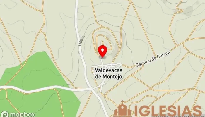 mapa de Iglesia de San Cristóbal Iglesia en Valdevacas de Montejo