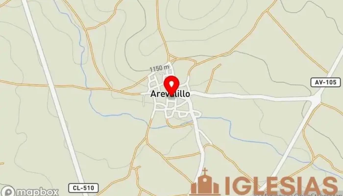 mapa de Iglesia de San Cristóbal Iglesia en Arevalillo