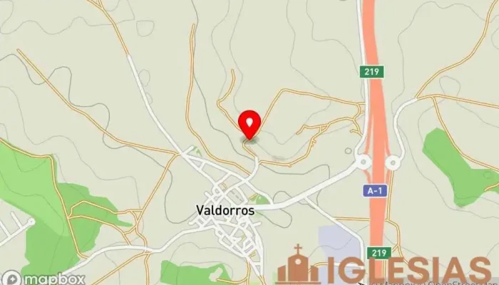 mapa de Iglesia de San Esteban Iglesia en Valdorros