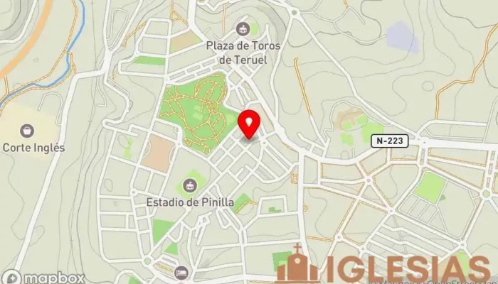 mapa de Iglesia de San José de Teruel Iglesia católica en Teruel