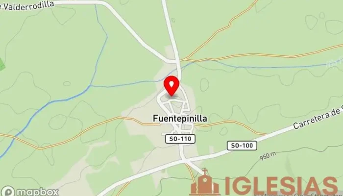 mapa de Iglesia de San Juan Bautista Iglesia en Fuentepinilla