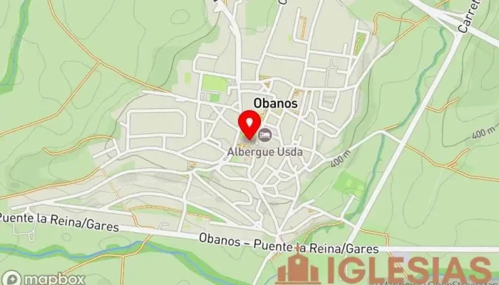 mapa de Iglesia de San Juan Bautista Iglesia en Obanos