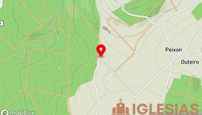 mapa de Iglesia de San Juan de Fontes Rosas Iglesia en A Coruña