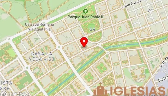 mapa de Iglesia de San Juan Pablo II Iglesia católica en Burgos