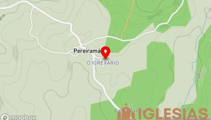 mapa de Iglesia de San Julián de Pereiramá Iglesia en Castroverde