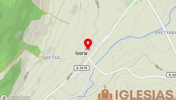 mapa de Iglesia de San Julián y Santa Basilisa Iglesia en Izoria