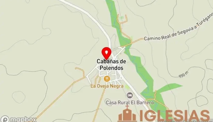 mapa de Iglesia de San Lorenzo Mártir Iglesia católica en Cabañas de Polendos