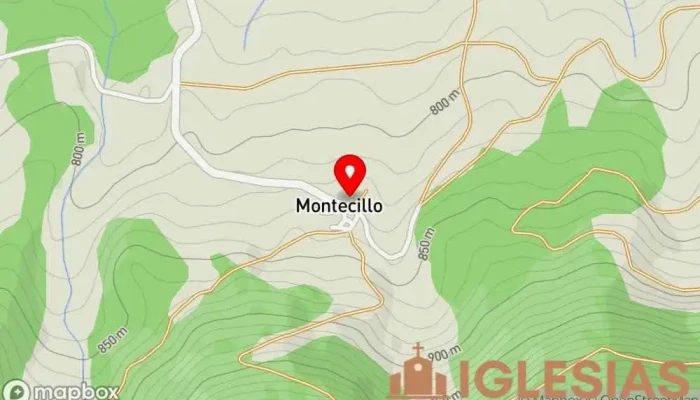 mapa de Iglesia de San Marcos Iglesia católica, Atracción turística en Montecillo