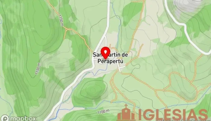 mapa de Iglesia de san Martín de Perapetu Iglesia en San Martín de Perapertú