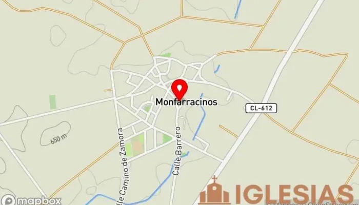 mapa de Iglesia de San Martín de Tours Iglesia en Monfarracinos