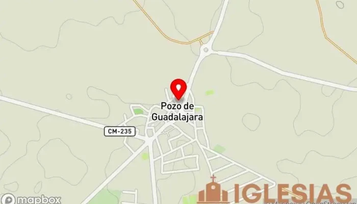 mapa de Iglesia de San Mateo Iglesia en Pozo de Guadalajara