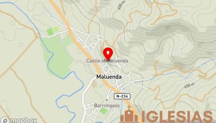 mapa de Iglesia de San Miguel (Ruinas) Iglesia católica en Maluenda