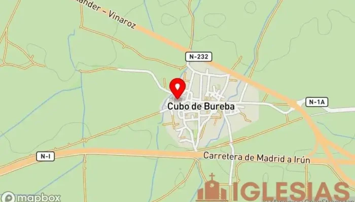mapa de Iglesia de San Millán Abad Iglesia en Cubo de Bureba