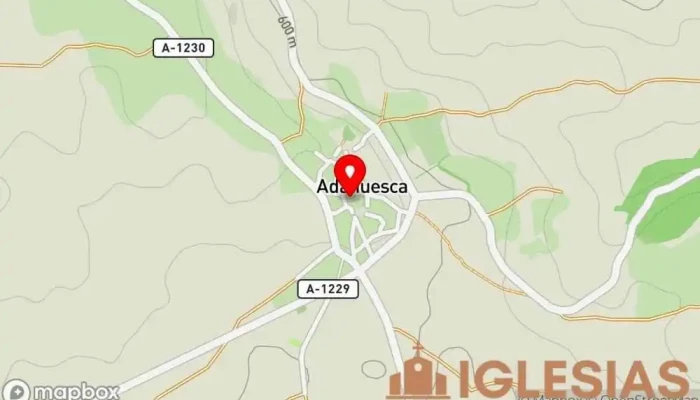 mapa de Iglesia De San Pedro Apóstol Iglesia en Adahuesca