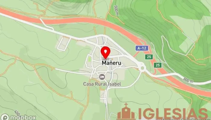 mapa de Iglesia de San Pedro Iglesia en Mañeru