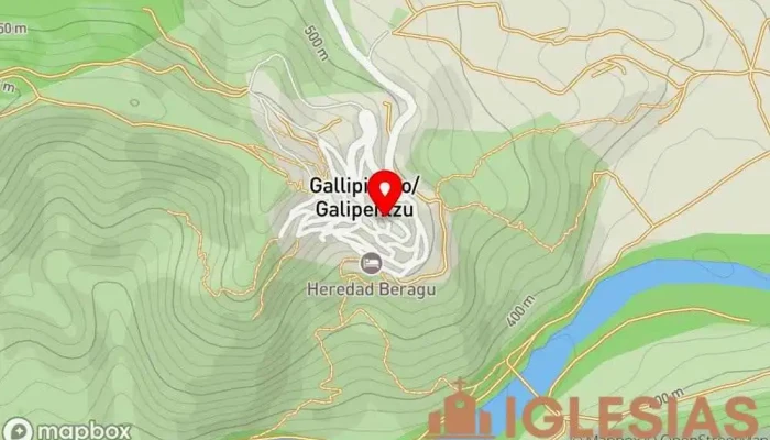 mapa de Iglesia de San Pedro Iglesia en Gallipienzo Antiguo