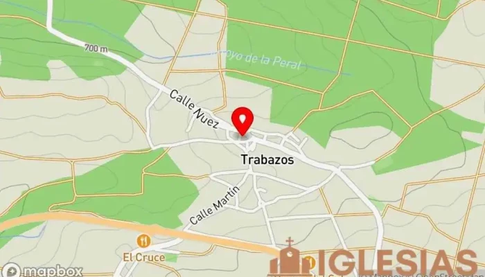 mapa de Iglesia de San Pelayo Iglesia en Trabazos