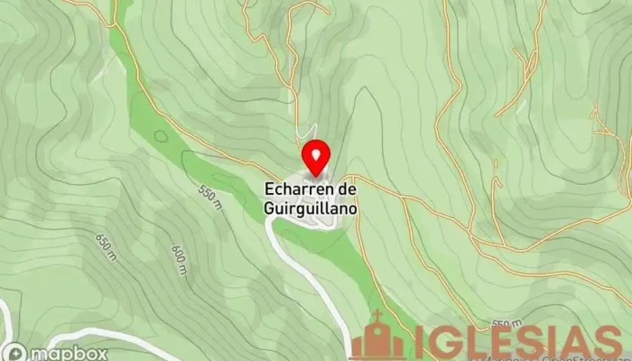 mapa de Iglesia de San Román Iglesia católica en Echarren de Guirguillano