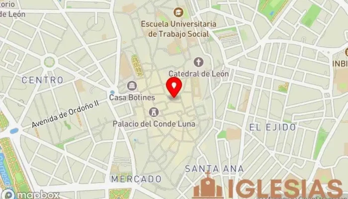 mapa de Iglesia de San Salvador de Palat del Rey Iglesia, Atracción turística en León