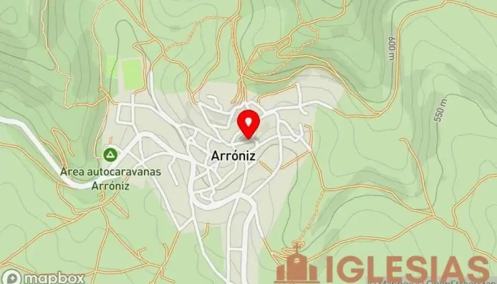 mapa de Iglesia de San Salvador Iglesia católica en Arróniz