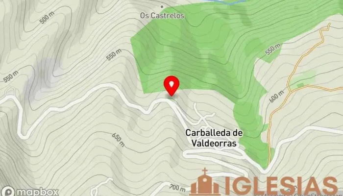 mapa de Iglesia de San Vicente de Carballeda Iglesia en Carballeda