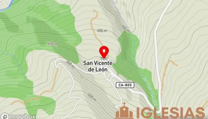 mapa de Iglesia de San Vicente Iglesia en Arenas de Iguña