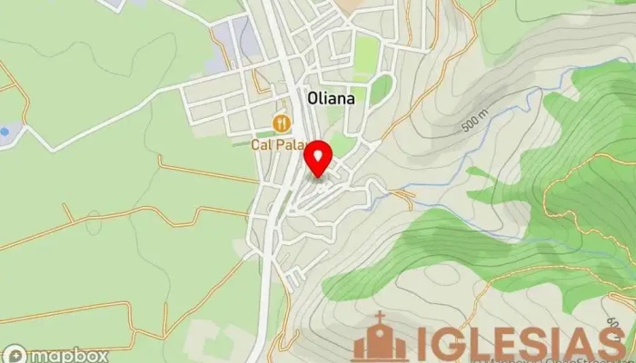 mapa de Iglesia de Sant Andreu de la Vila Iglesia católica en Oliana