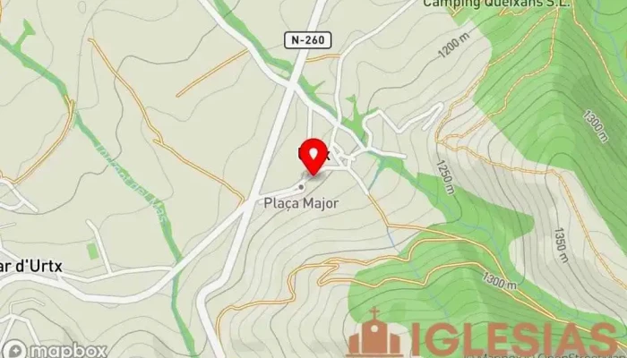 mapa de Iglesia de Sant Martí d'Urtx Iglesia en Urtx
