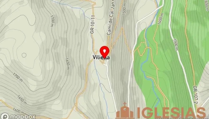 mapa de Iglesia de Sant Sebastià de Viliella Iglesia en Viliella