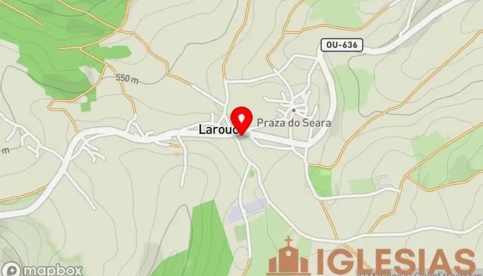 mapa de Iglesia de Santa María de Larouco Iglesia católica en Larouco