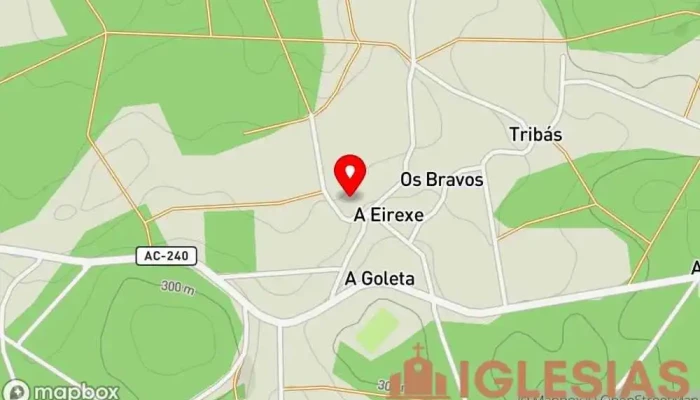 mapa de Iglesia de Santa María de Loxo Iglesia católica en Loxo