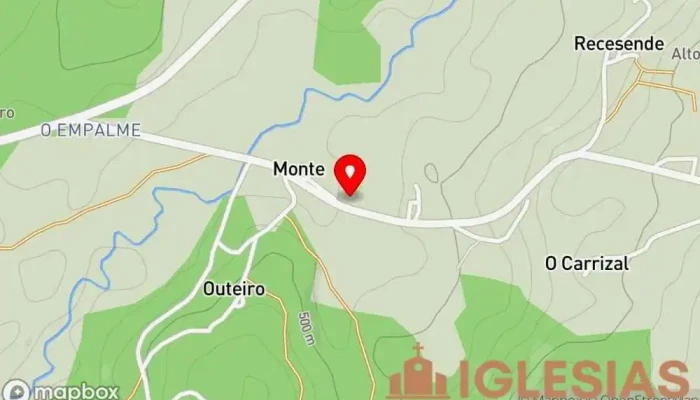 mapa de Iglesia de Santa María de Monte Iglesia en Castroverde