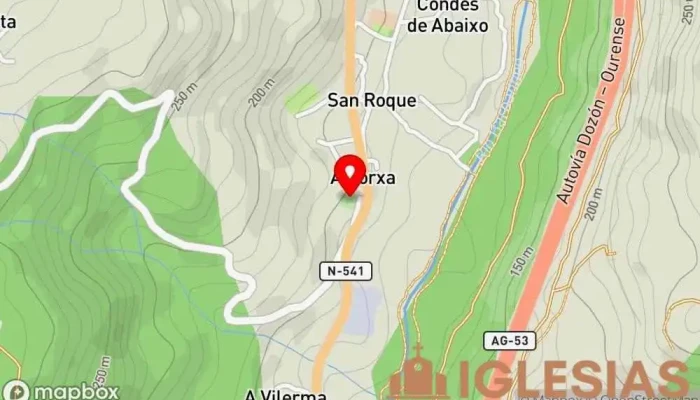 mapa de Iglesia de Santa María de Punxín Iglesia en Punxín