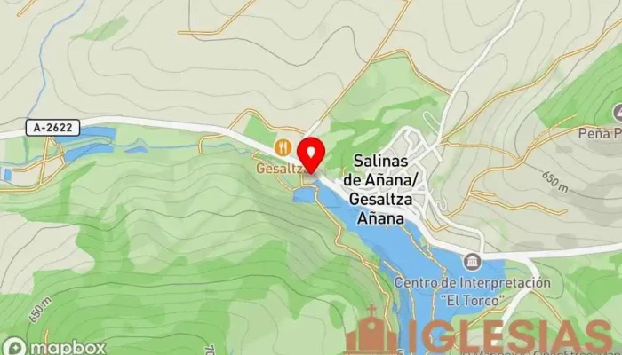 mapa de Iglesia de Santa María Iglesia en Gesaltza Añana