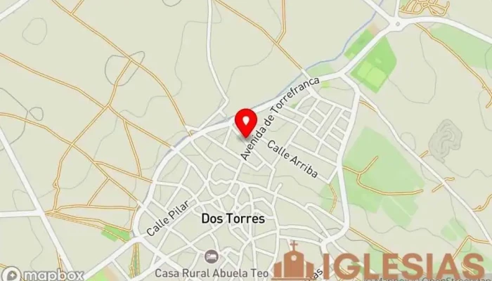 mapa de Iglesia De Santiago Centro cívico en Dos Torres