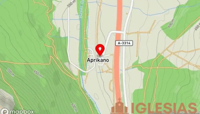 mapa de Iglesia de Santiago Iglesia en Aprikano