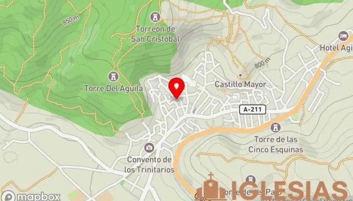 mapa de Iglesia de Santo Domingo Iglesia católica, Atracción turística en Daroca