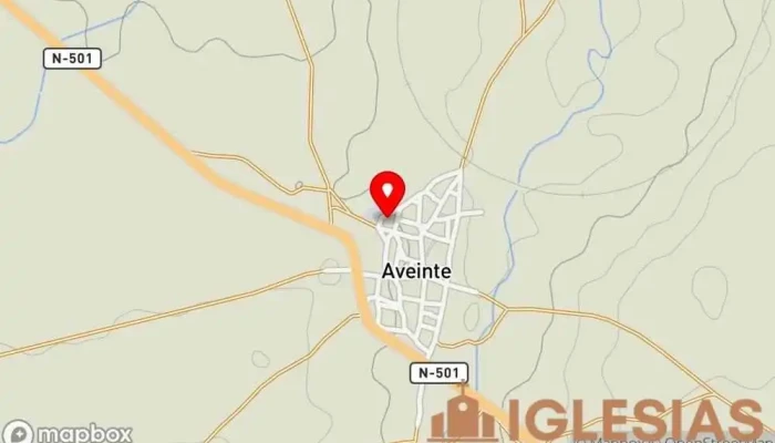 mapa de Iglesia de Santo Tomás Apóstol Iglesia católica en Aveinte