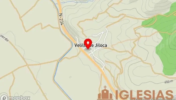 mapa de Iglesia de Velilla de Jiloca Iglesia católica en Velilla de Jiloca