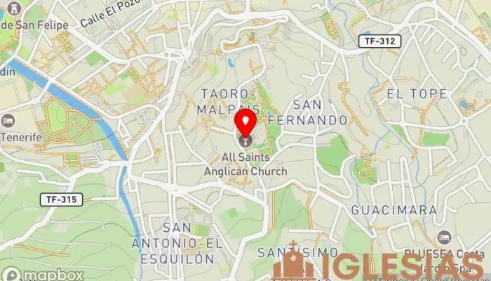 mapa de Iglesia Evangélica Alemana Iglesia evangélica en Puerto de la Cruz