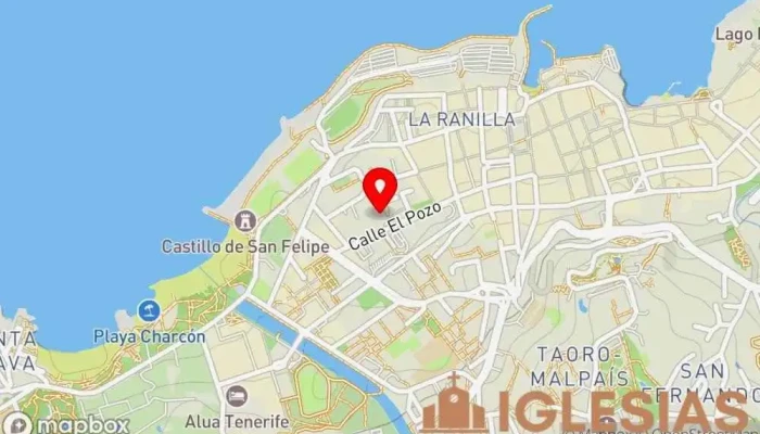 mapa de Iglesia Evangélica Bautista de Puerto de la Cruz / North Tenerife International Baptist Church Iglesia evangélica en Puerto de la Cruz