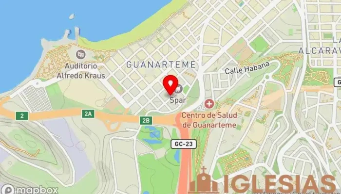mapa de Iglesia Evangélica El Renuevo Institución religiosa en Las Palmas de Gran Canaria