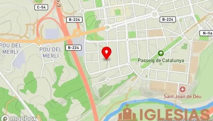 mapa de Iglesia evangélica filadelfia Lugar de culto en Martorell