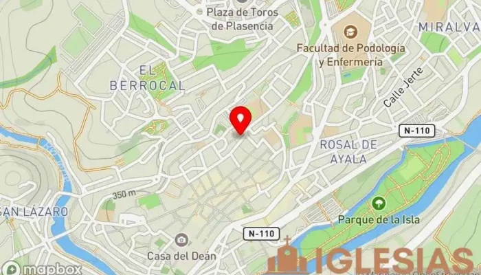 mapa de Iglesia Evangélica Iglesia en Plasencia