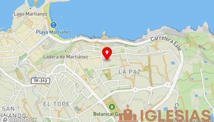 mapa de Iglesia Evangélica Ora sobre la Roca Iglesia en Puerto de la Cruz