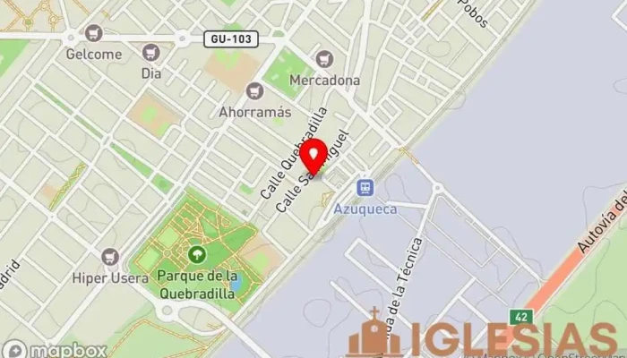 mapa de Iglesia Evangélica Predicamos a Jesucristo Iglesia en Azuqueca de Henares
